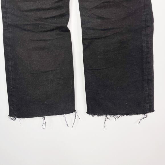 Mango Maternity 4 Black Straight Leg Jeans Over The Belly Denim Cotton Stretch - Picture 7 of 10